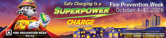 Fire Prevention Week, October 4–10, 2026 — Charge Into Fire Safety: Safe Charging Is a Superpower